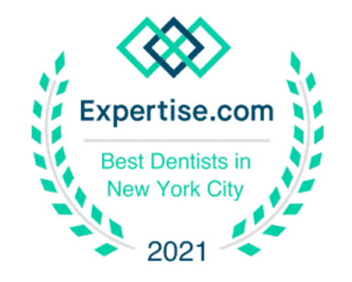 Expertise Best Dentists in New York City 2021 badge, recognizing top dental professionals in the city.